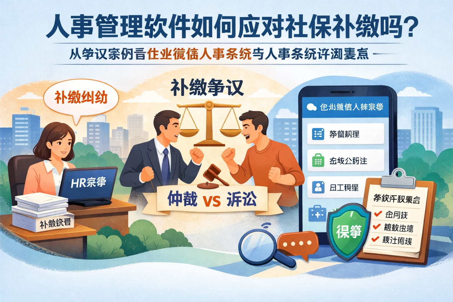 人事管理软件如何应对社保补缴情形：从争议案例看企业微信人事系统与人事系统评测要点