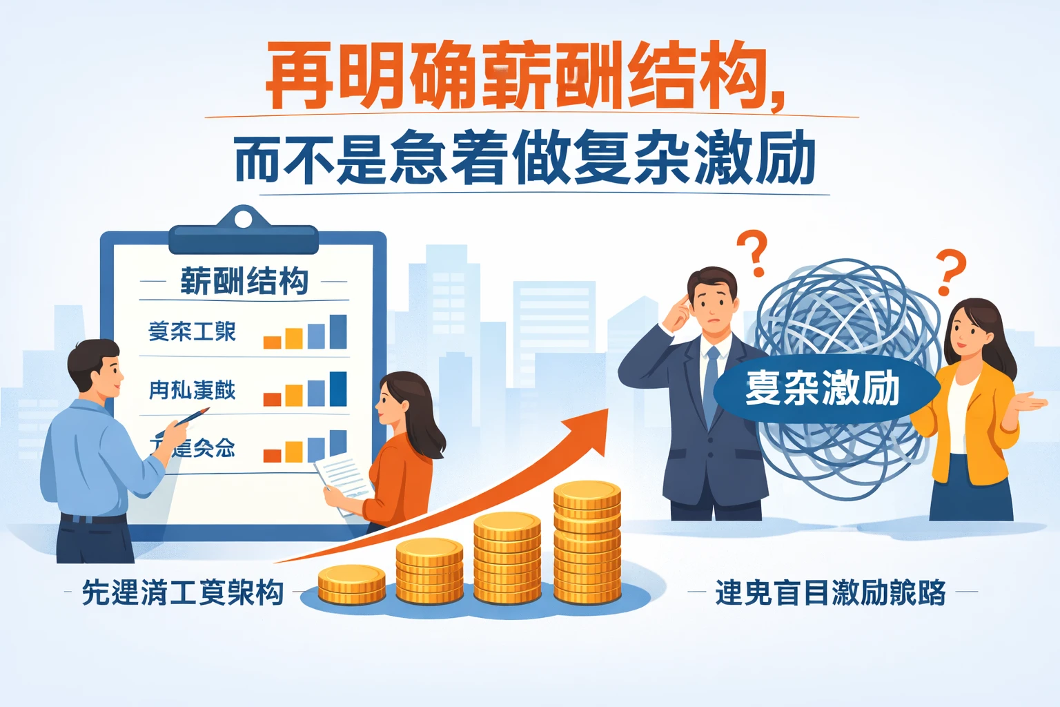 再明确薪酬结构，而不是急着做复杂激励