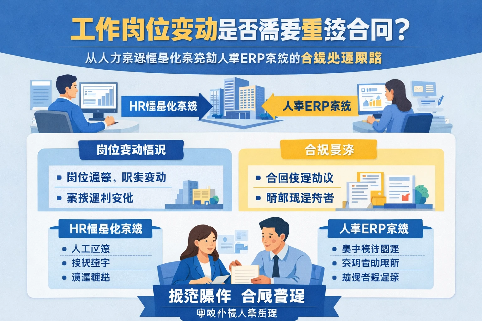 工作岗位变动是否需要重签合同？从人力资源信息化系统到人事ERP系统的合规处理思路