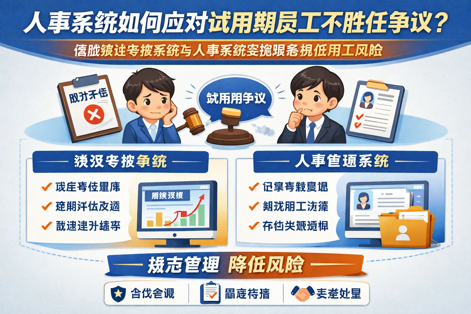 人事系统如何应对试用期员工不胜任争议：借助绩效考核系统与人事系统实施服务降低用工风险