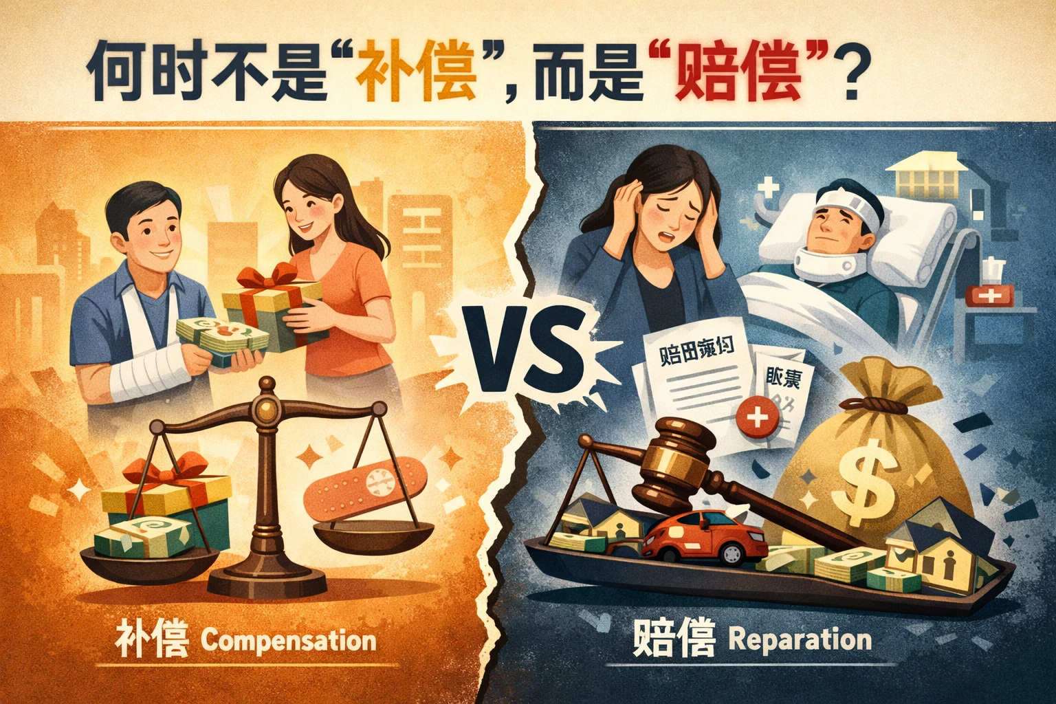 何时不是“补偿”，而是“赔偿”