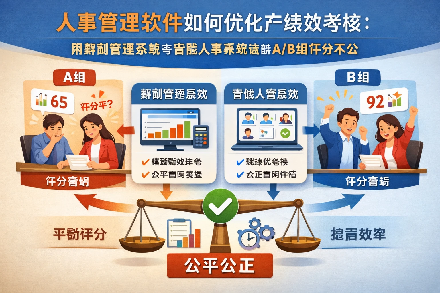 人事管理软件如何优化生产绩效考核:用薪酬管理系统与智能人事系统破解A/B组评分不公