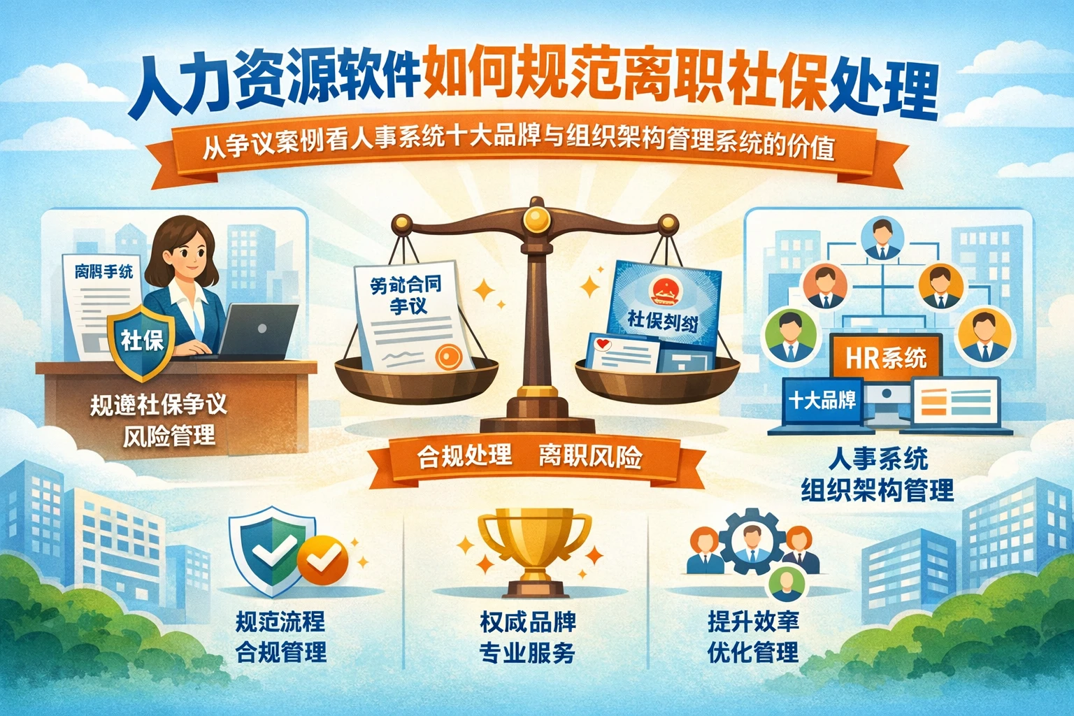 人力资源软件如何规范离职社保处理:从争议案例看人事系统十大品牌与组织架构管理系统的价值