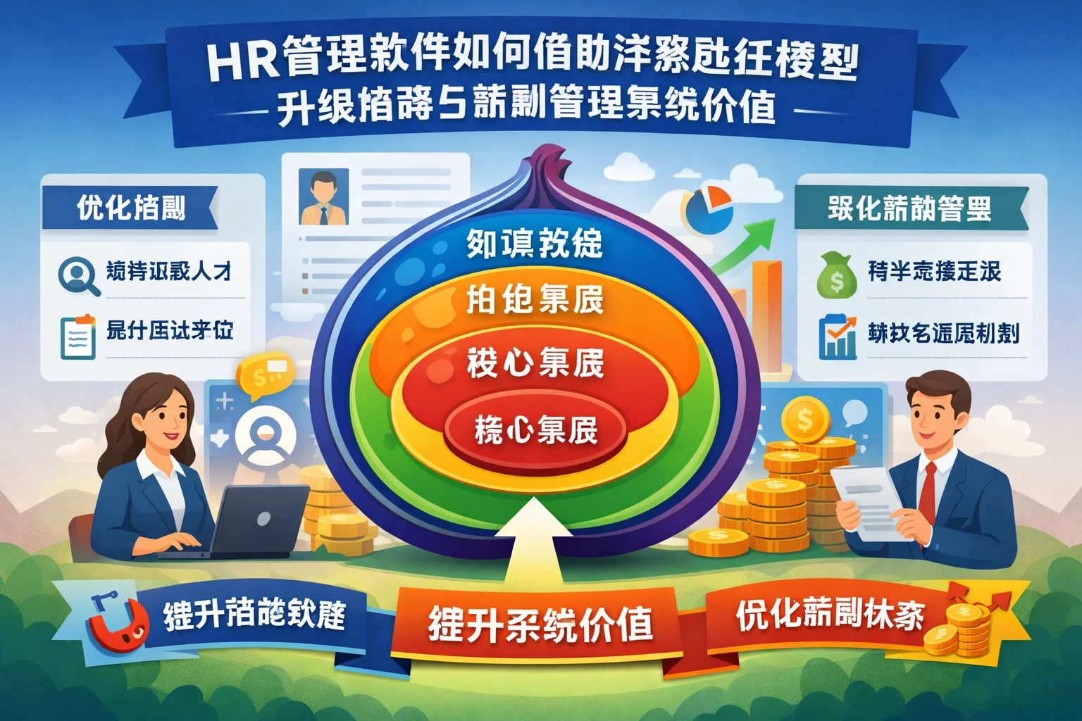 HR管理软件如何借助洋葱胜任模型升级招聘与薪酬管理系统价值