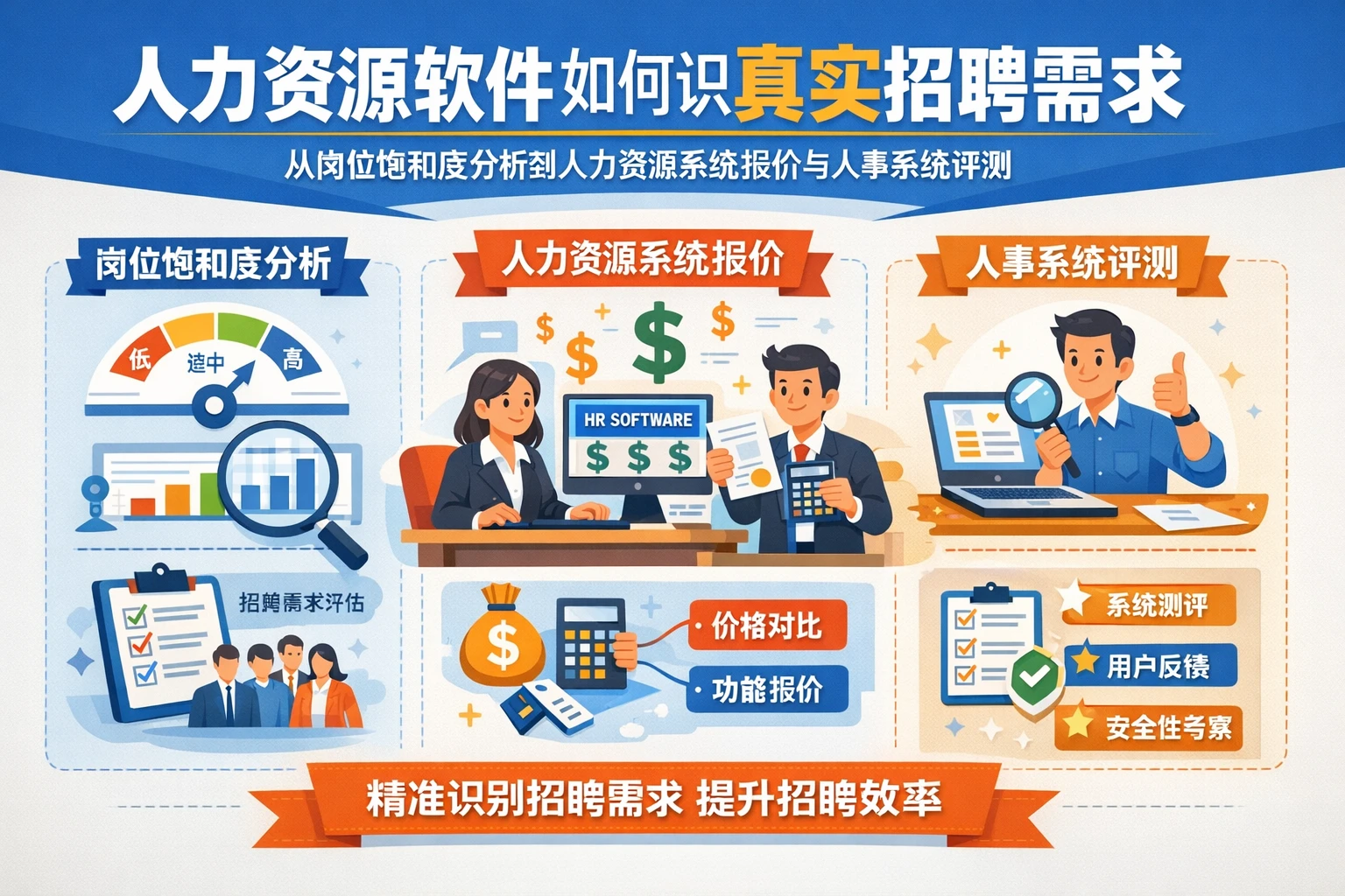 人力资源软件如何识别真实招聘需求：从岗位饱和度分析到人力资源系统报价与人事系统评测