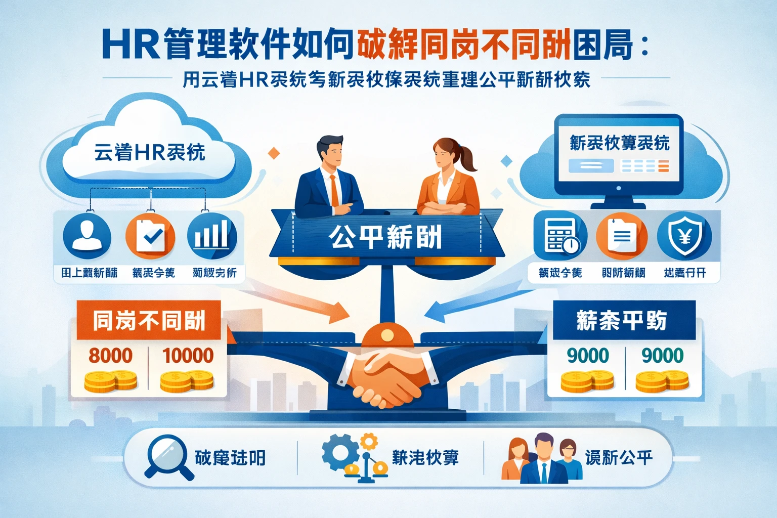 HR管理软件如何破解同岗不同酬困局：用云端HR系统与薪资核算系统重建公平薪酬体系