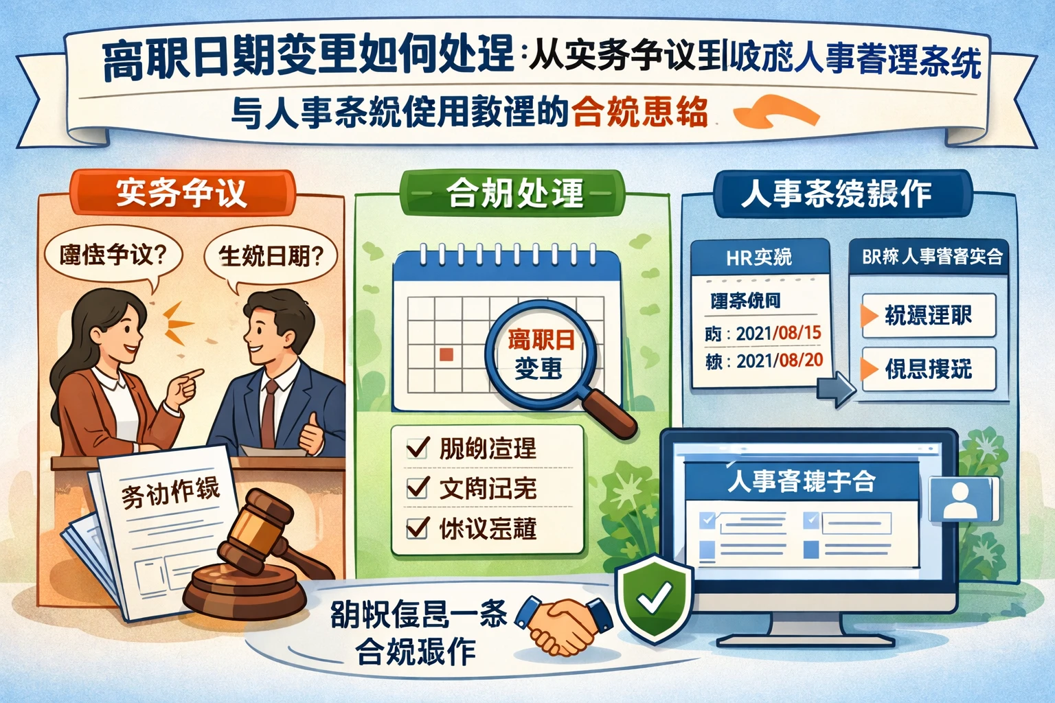 HR系统场景下离职日期变更如何处理:从实务争议到政府人事管理系统与人事系统使用教程的合规思路
