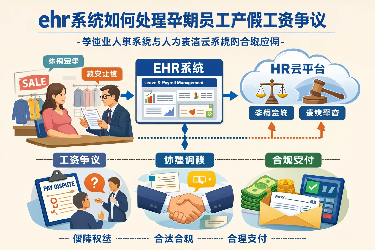 ehr系统如何处理孕期员工产假工资争议：零售业人事系统与人力资源云系统的合规应用