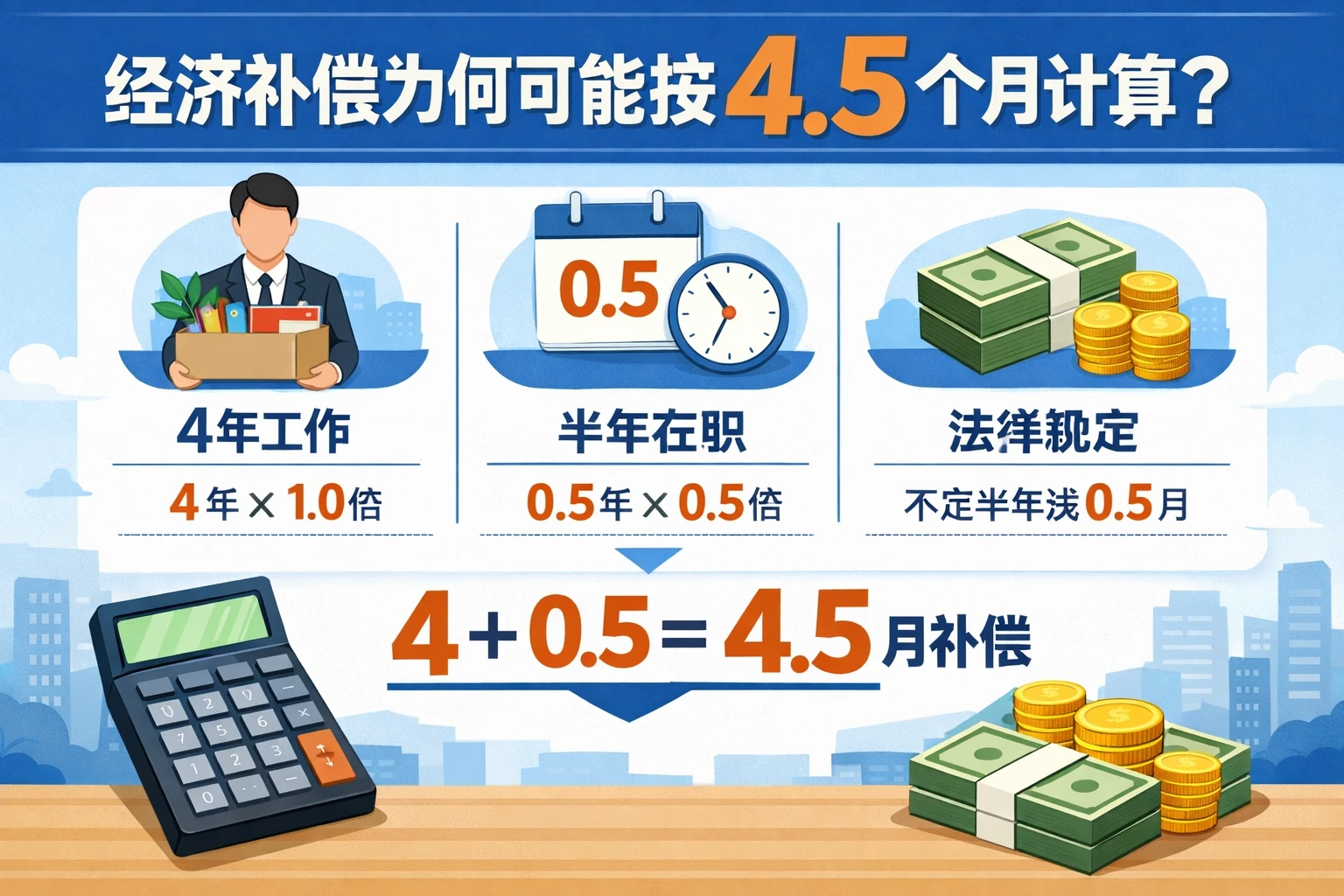 经济补偿为何可能按4.5个月计算