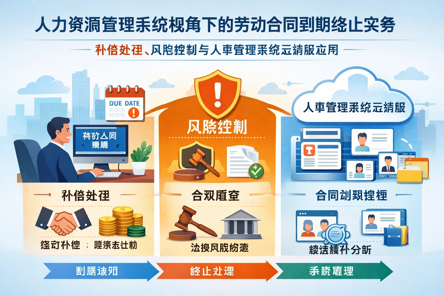 人力资源管理系统视角下的劳动合同到期终止实务：补偿处理、风险控制与人事管理系统云端版应用
