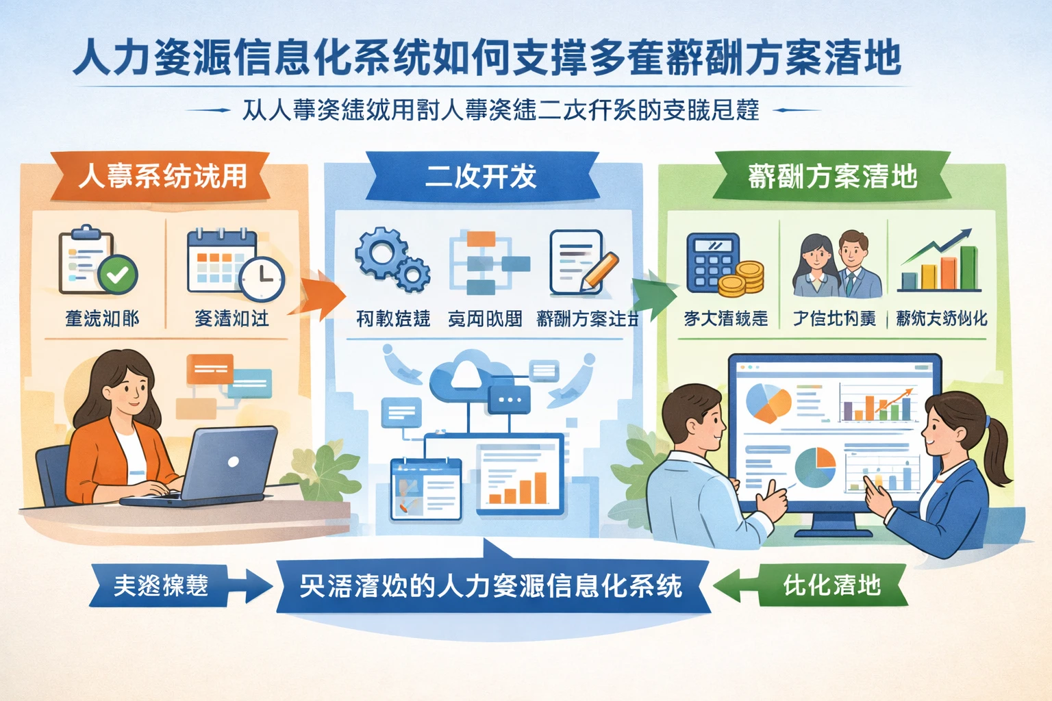 人力资源信息化系统如何支撑多套薪酬方案落地：从人事系统试用到人事系统二次开发的实践思路