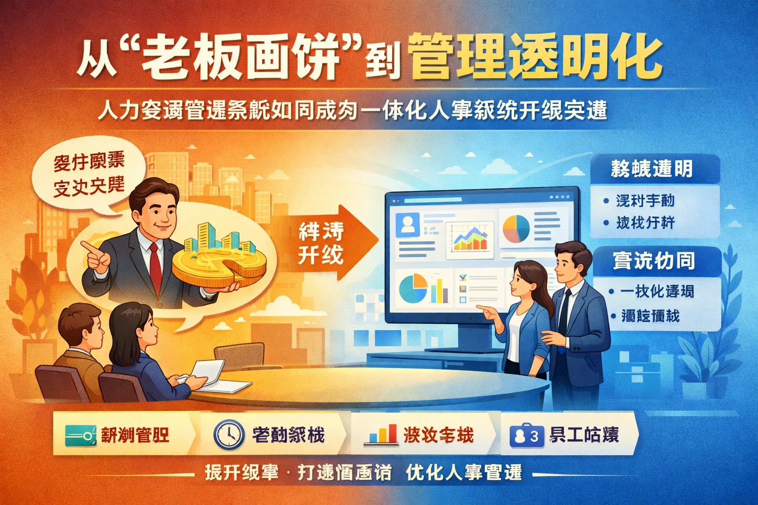 从“老板画饼”到管理透明化：人力资源管理系统如何成为一体化人事系统升级关键