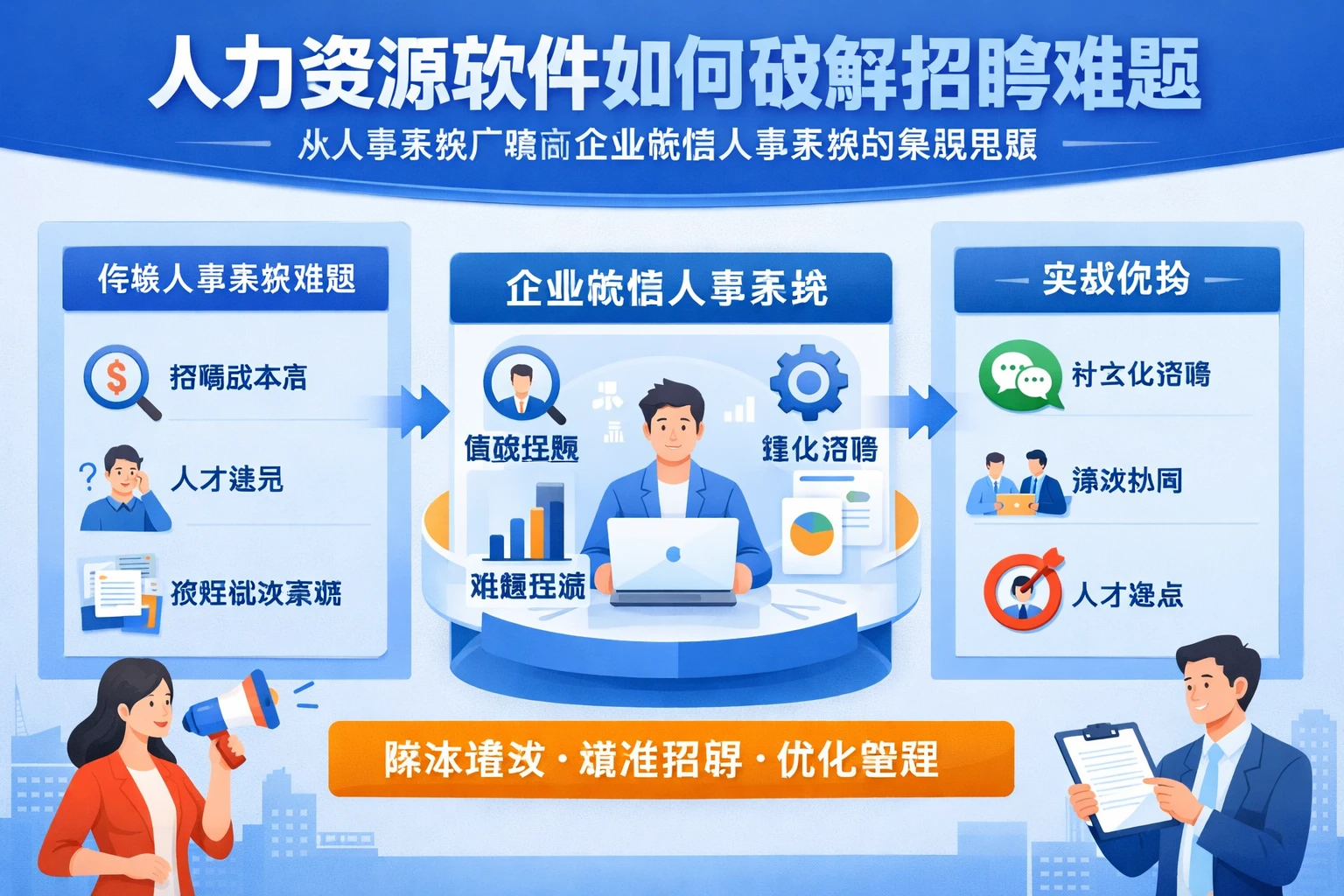 人力资源软件如何破解招聘难题：从人事系统厂商到企业微信人事系统的实战思路