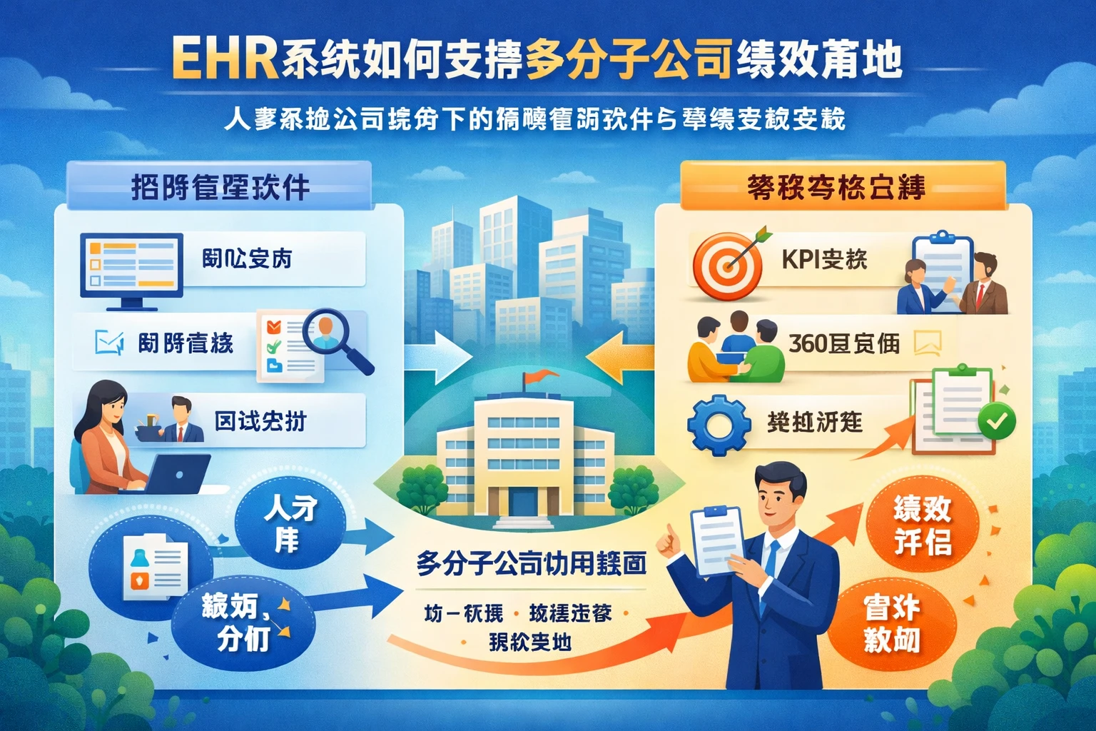 ehr系统如何支撑多分子公司绩效落地:人事系统公司视角下的招聘管理软件与等级考核实践