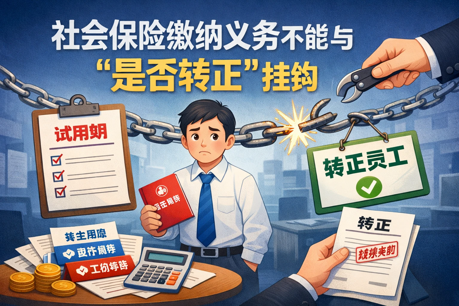 社会保险缴纳义务不能与“是否转正”挂钩