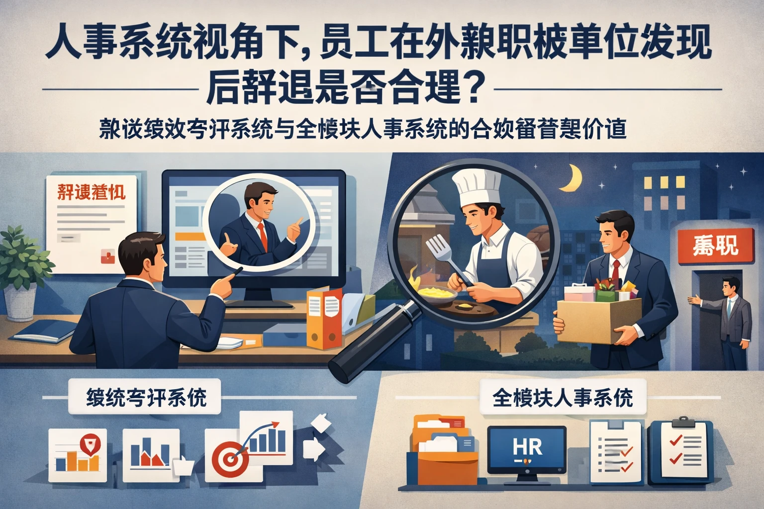 人事系统视角下，员工在外兼职被单位发现后辞退是否合理？兼谈绩效考评系统与全模块人事系统的合规管理价值