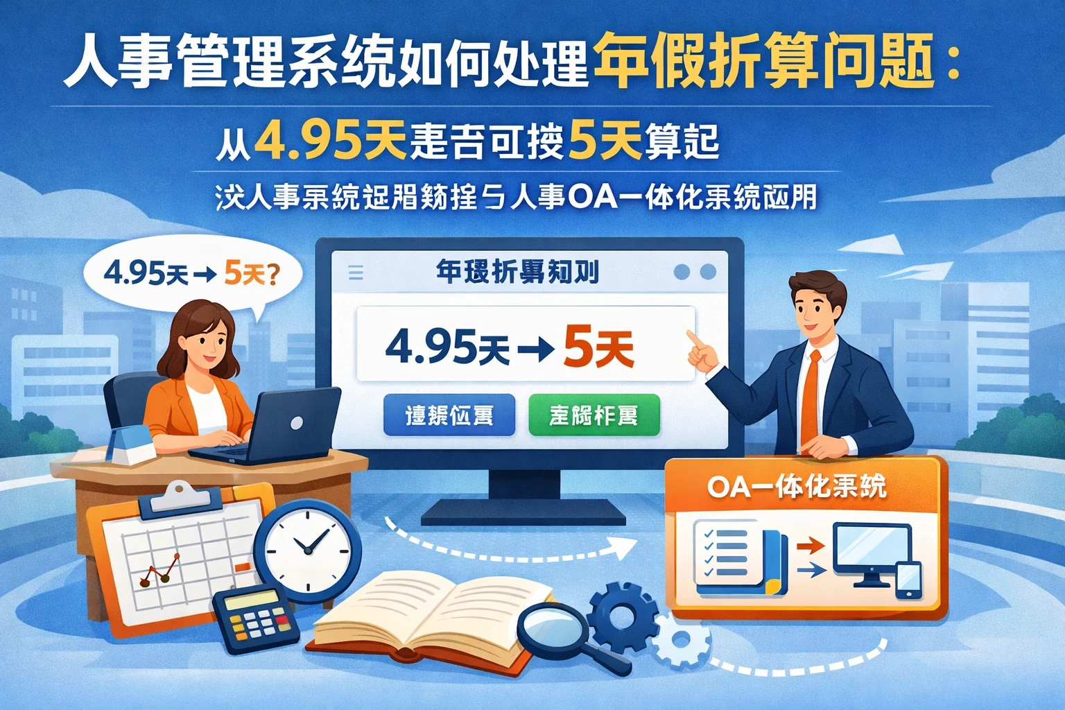 人事管理系统如何处理年假折算问题：从4.95天是否可按5天算起，谈人事系统使用教程与人事OA一体化系统应用