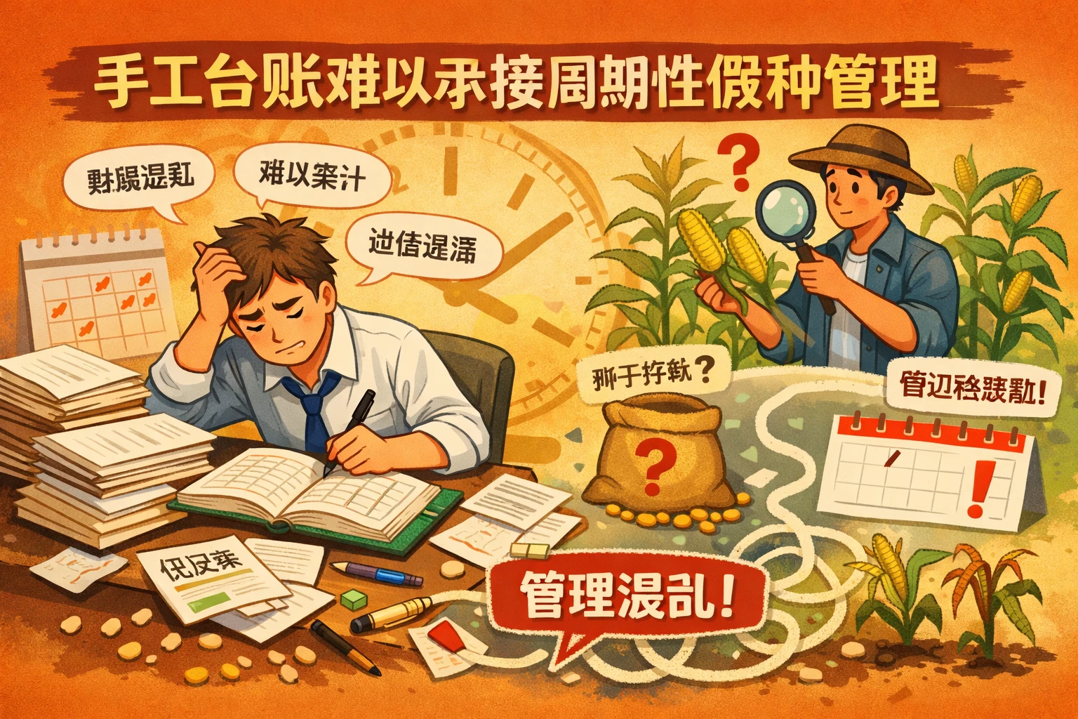 手工台账难以承接周期性假种管理