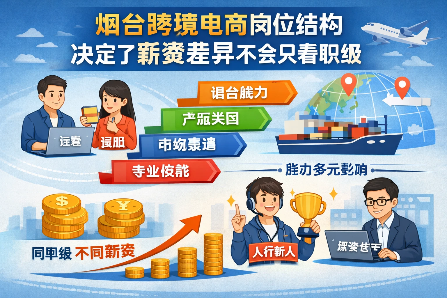 烟台跨境电商岗位结构，决定了薪资差异不会只看职级