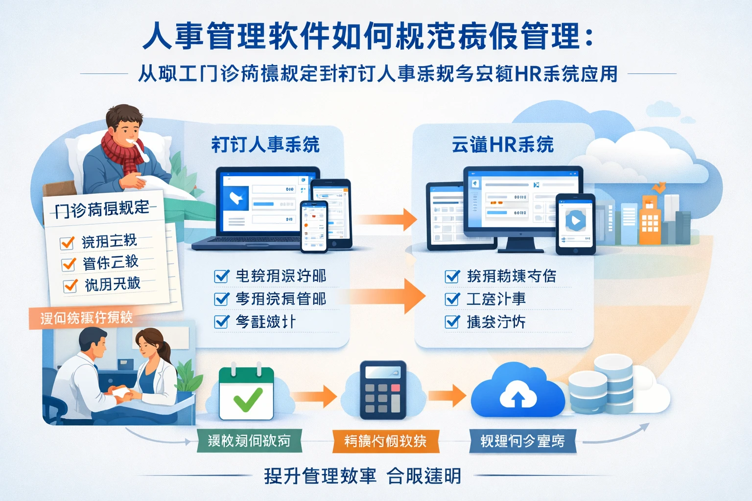 人事管理软件如何规范病假管理:从职工门诊病假规定到钉钉人事系统与云端HR系统应用