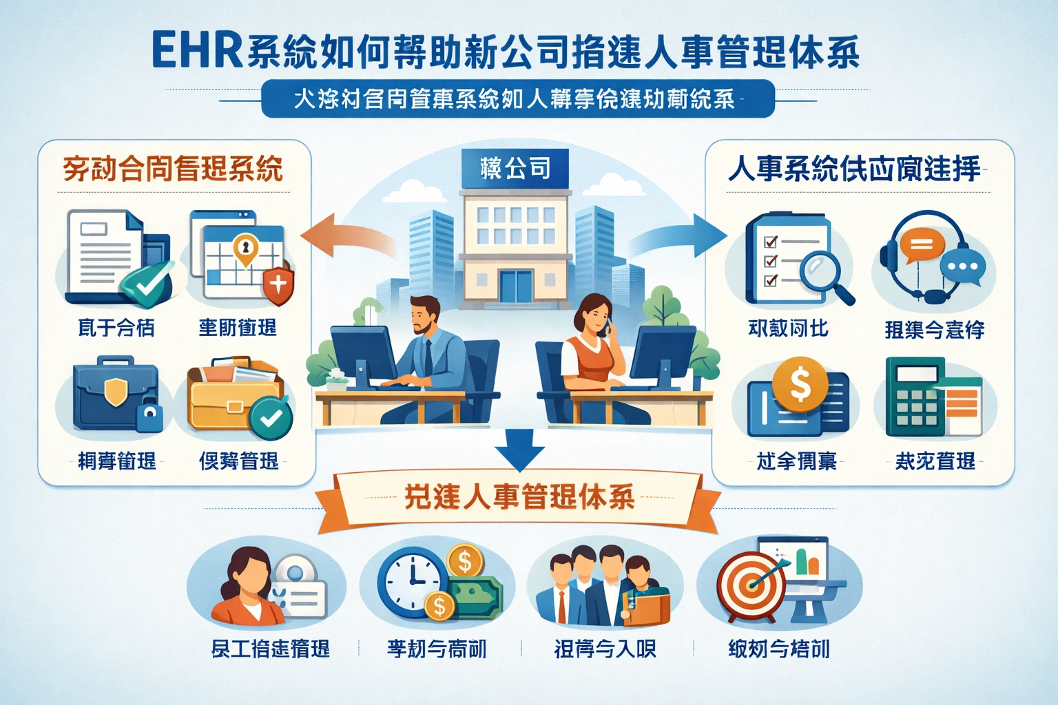 ehr系统如何帮助新公司搭建人事管理体系：从劳动合同管理系统到人事系统供应商选择