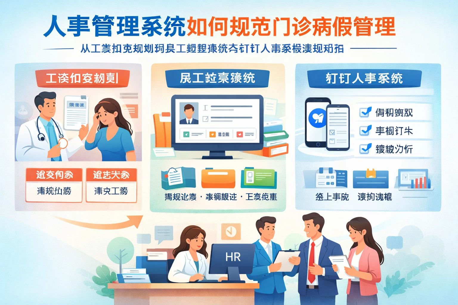人事管理系统如何规范门诊病假管理：从工资扣发规则到员工档案系统与钉钉人事系统落地应用
