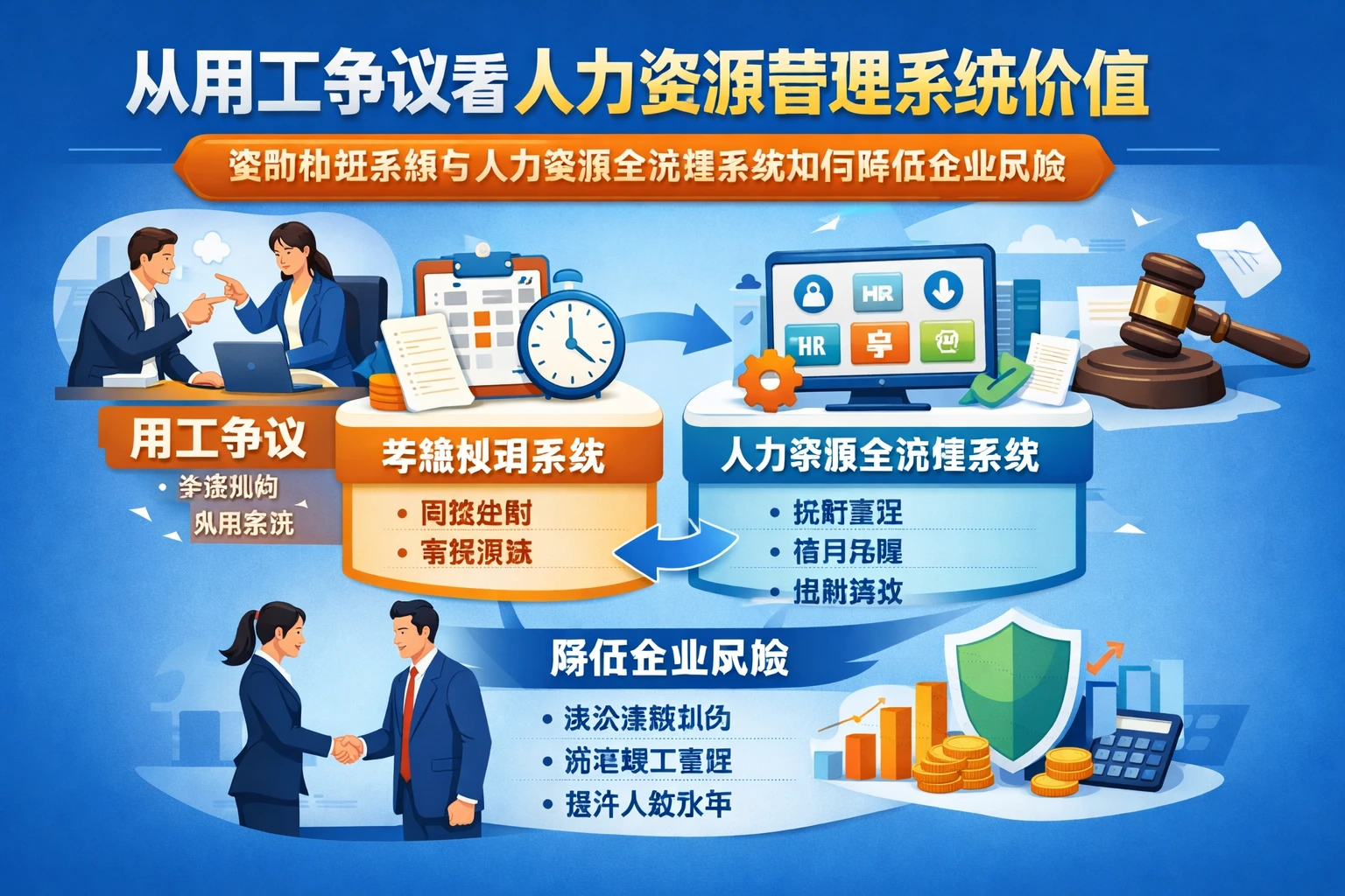 从用工争议看人力资源管理系统价值：考勤排班系统与人力资源全流程系统如何降低企业风险