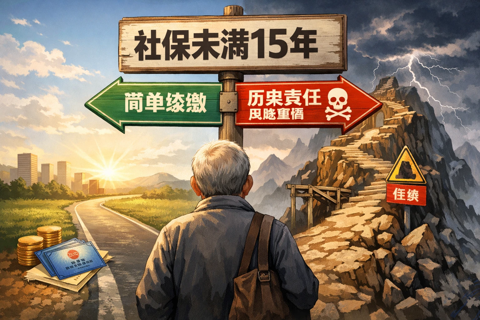 社保未满15年的风险,重点在历史责任而非简单继续缴费