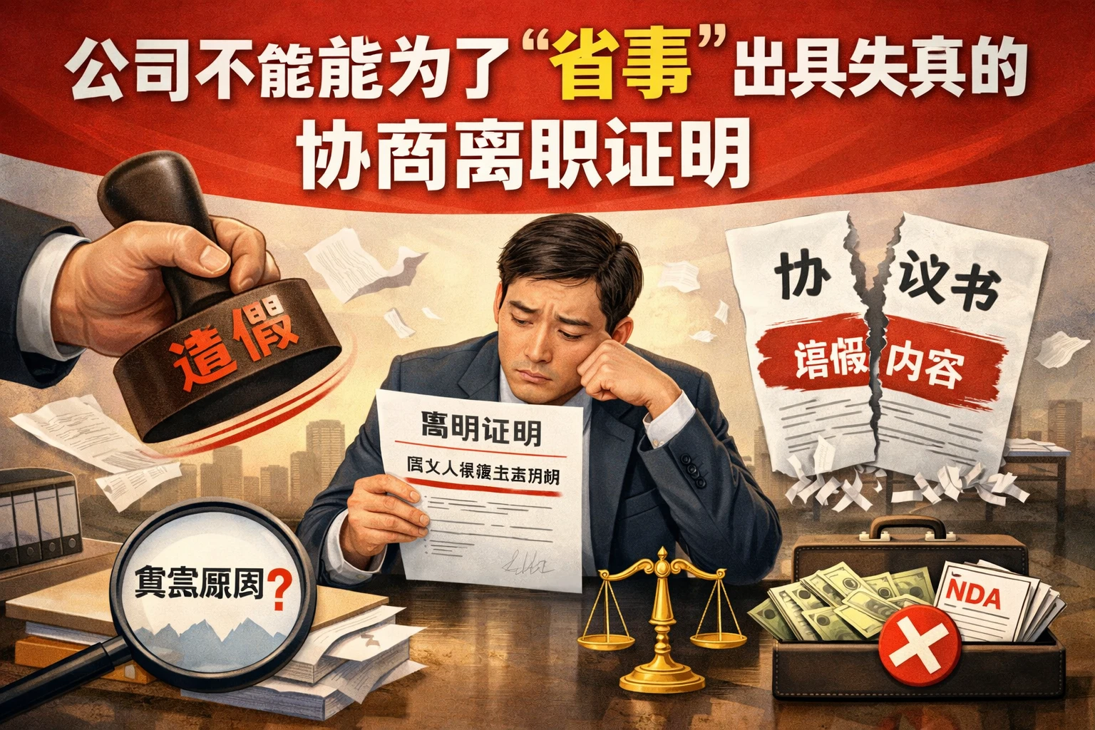 公司不能为了“省事”出具失真的协商离职证明