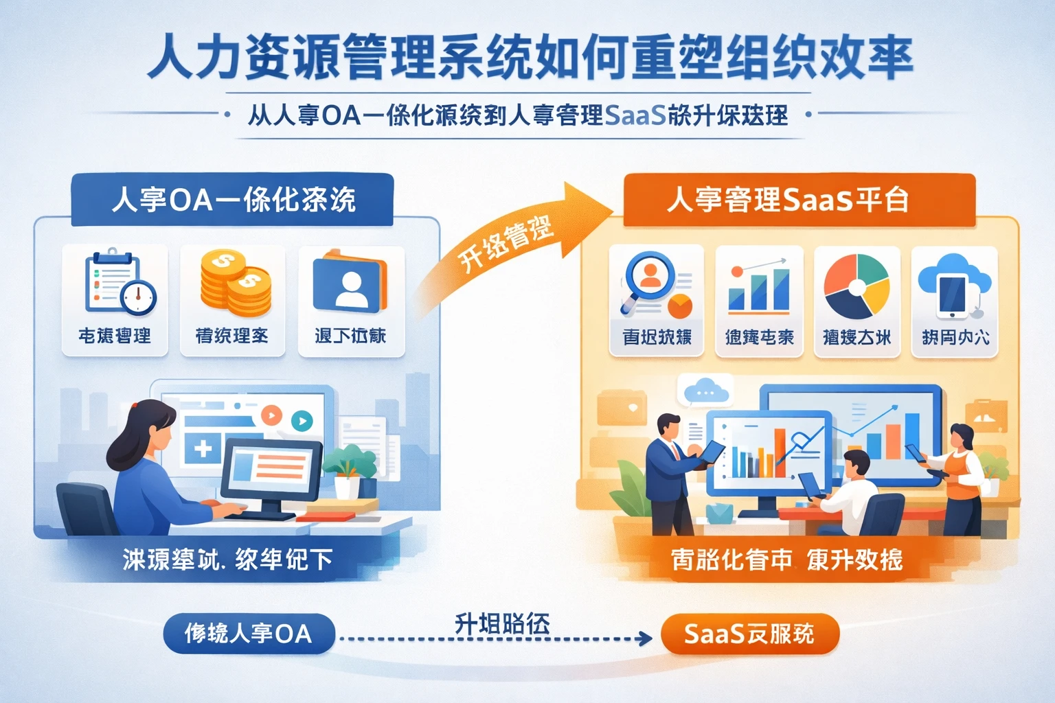 人力资源管理系统如何重塑组织效率：从人事OA一体化系统到人事管理SaaS的升级路径
