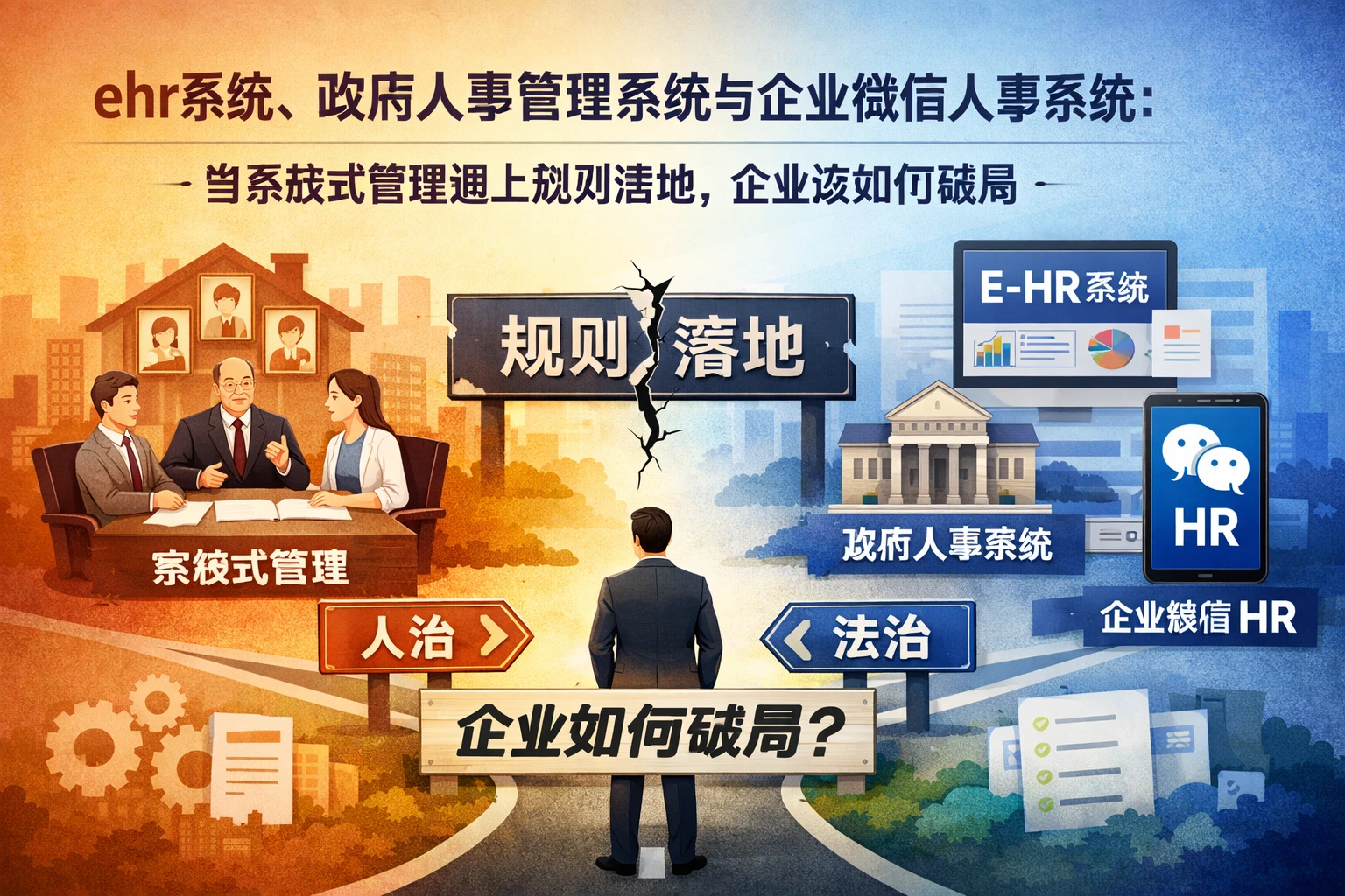 ehr系统、政府人事管理系统与企业微信人事系统:当家族式管理遇上规则落地,企业该如何破局