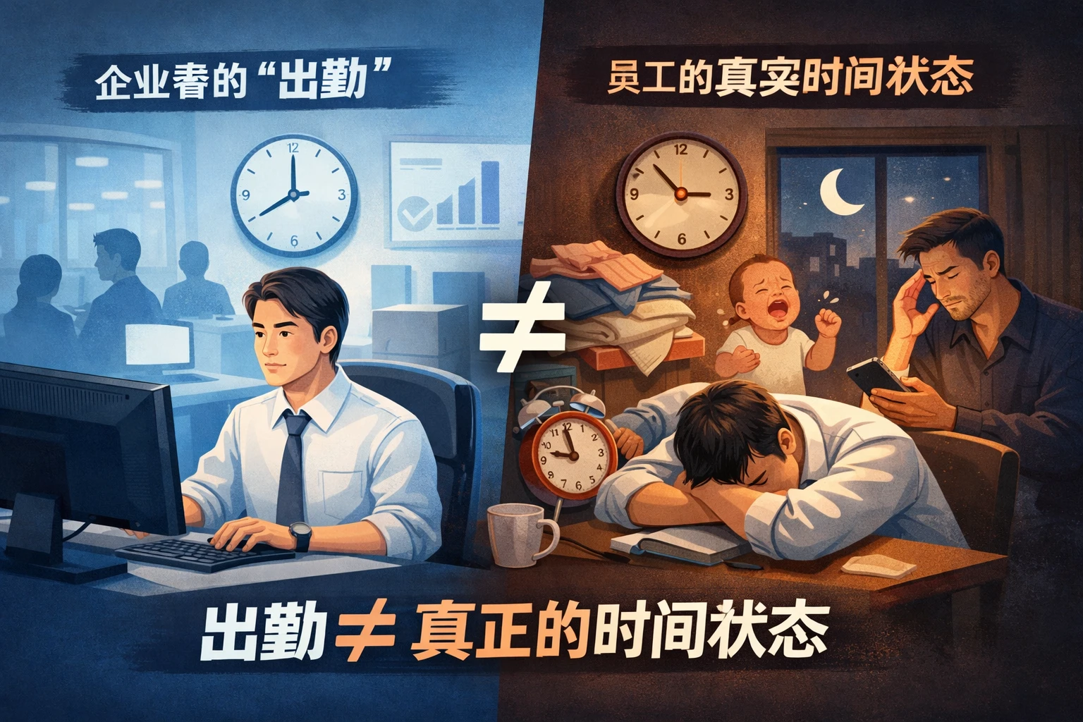 企业看见的“出勤”,不等于员工真实的时间状态
