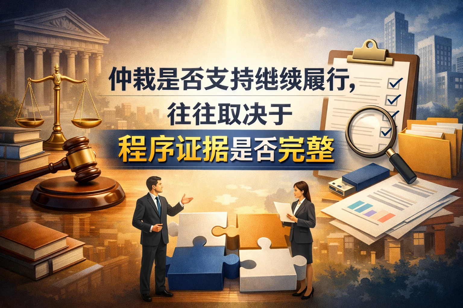 仲裁是否支持继续履行，往往取决于程序证据是否完整