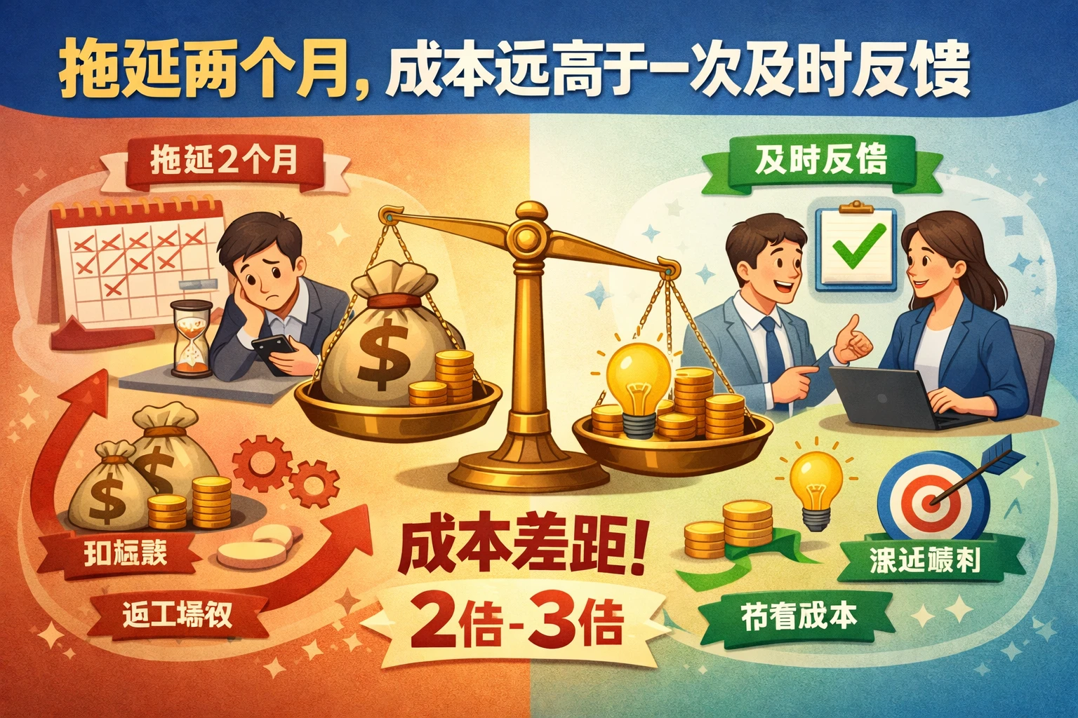 拖延两个月，成本远高于一次及时反馈