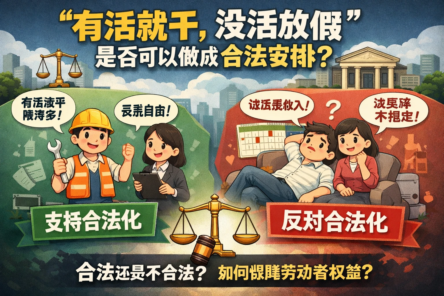 “有活就干，没活放假”是否可以做成合法安排