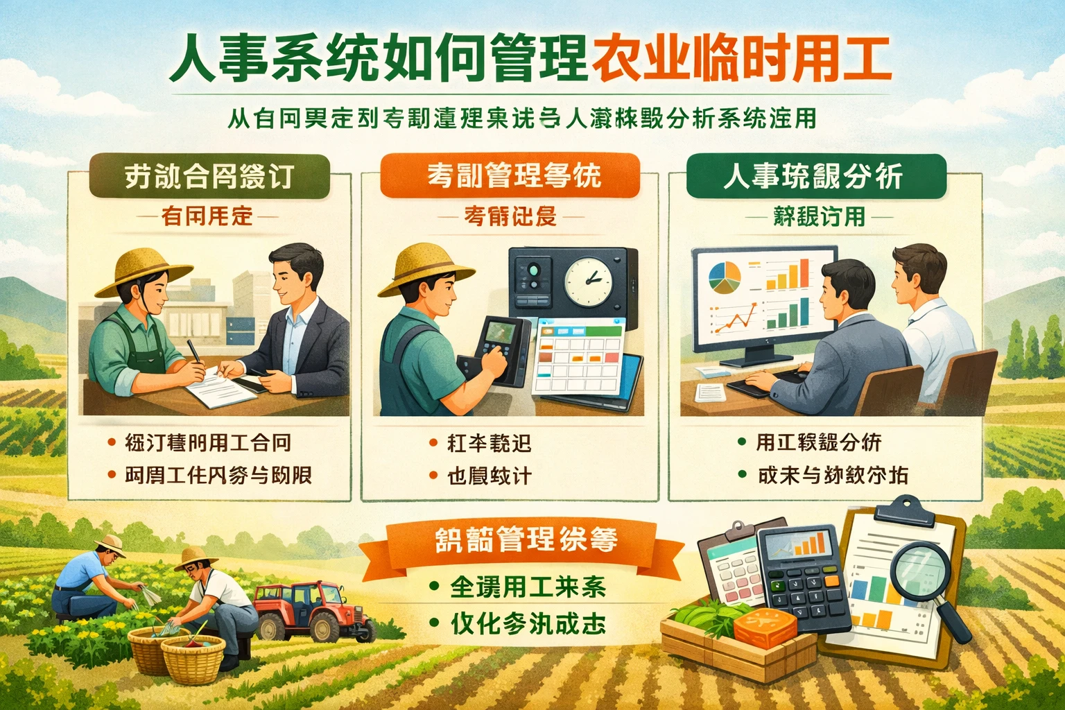 人事系统如何管理农业临时用工：从合同界定到考勤管理系统与人事数据分析系统应用