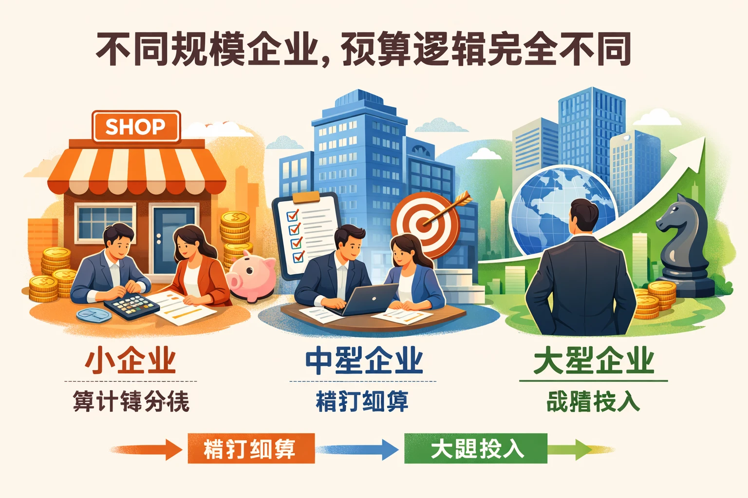 不同规模企业，预算逻辑完全不同