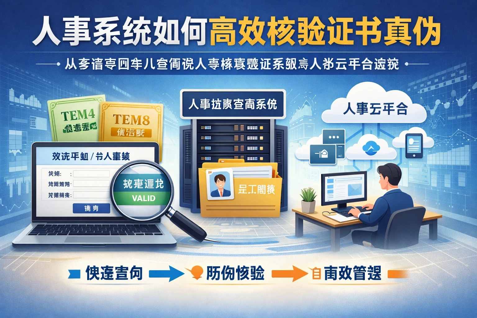 人事系统如何高效核验证书真伪：从英语专四专八查询谈人事档案管理系统与人事云平台建设