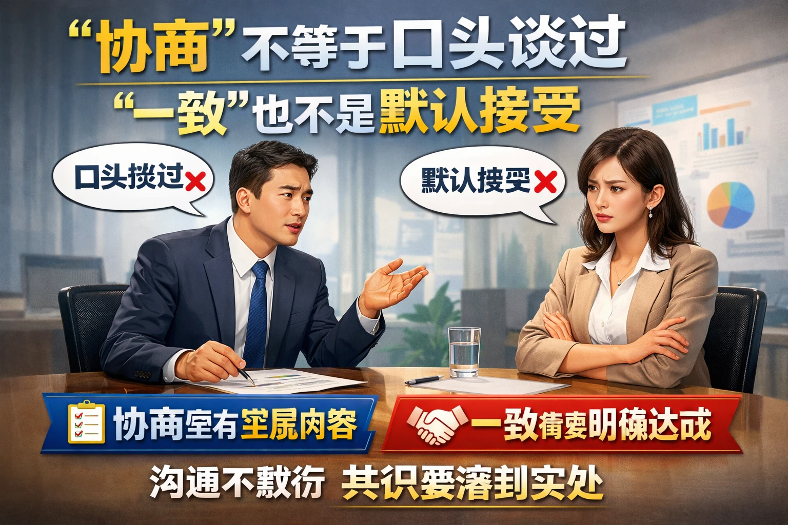 “协商”不等于口头谈过，“一致”也不是默认接受