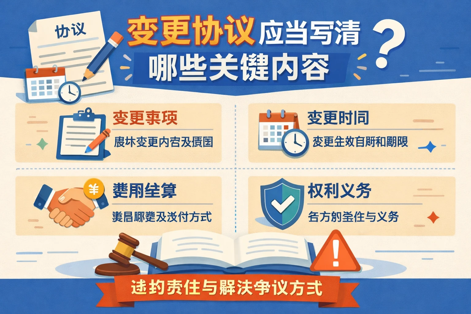 变更协议应当写清哪些关键内容