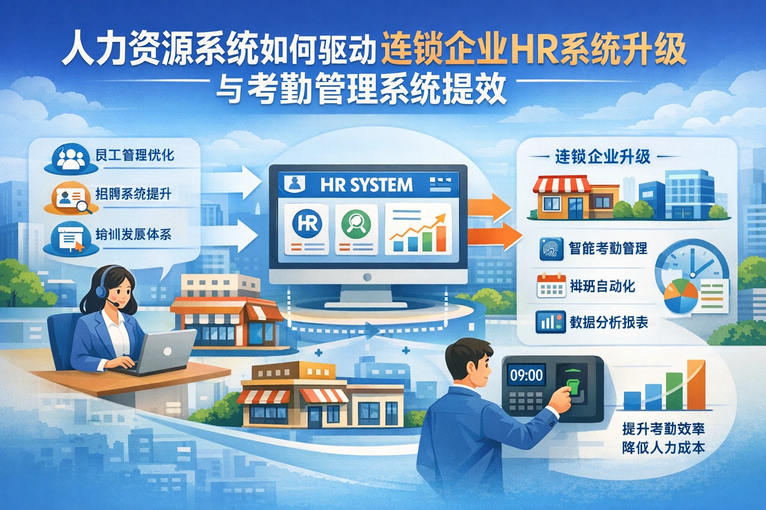 人力资源系统如何驱动连锁企业HR系统升级与考勤管理系统提效