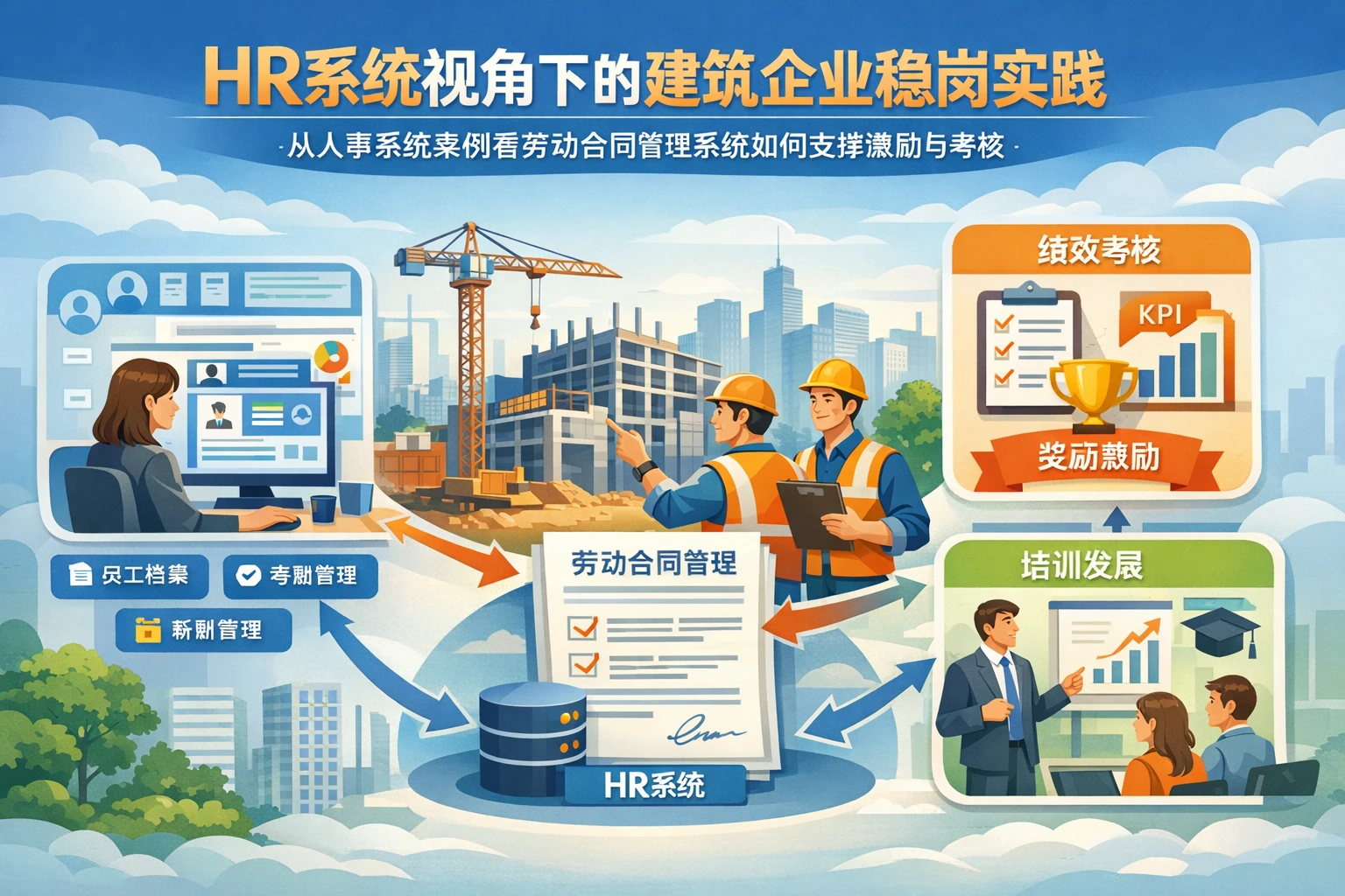 HR系统视角下的建筑企业稳岗实践：从人事系统案例看劳动合同管理系统如何支撑激励与考核