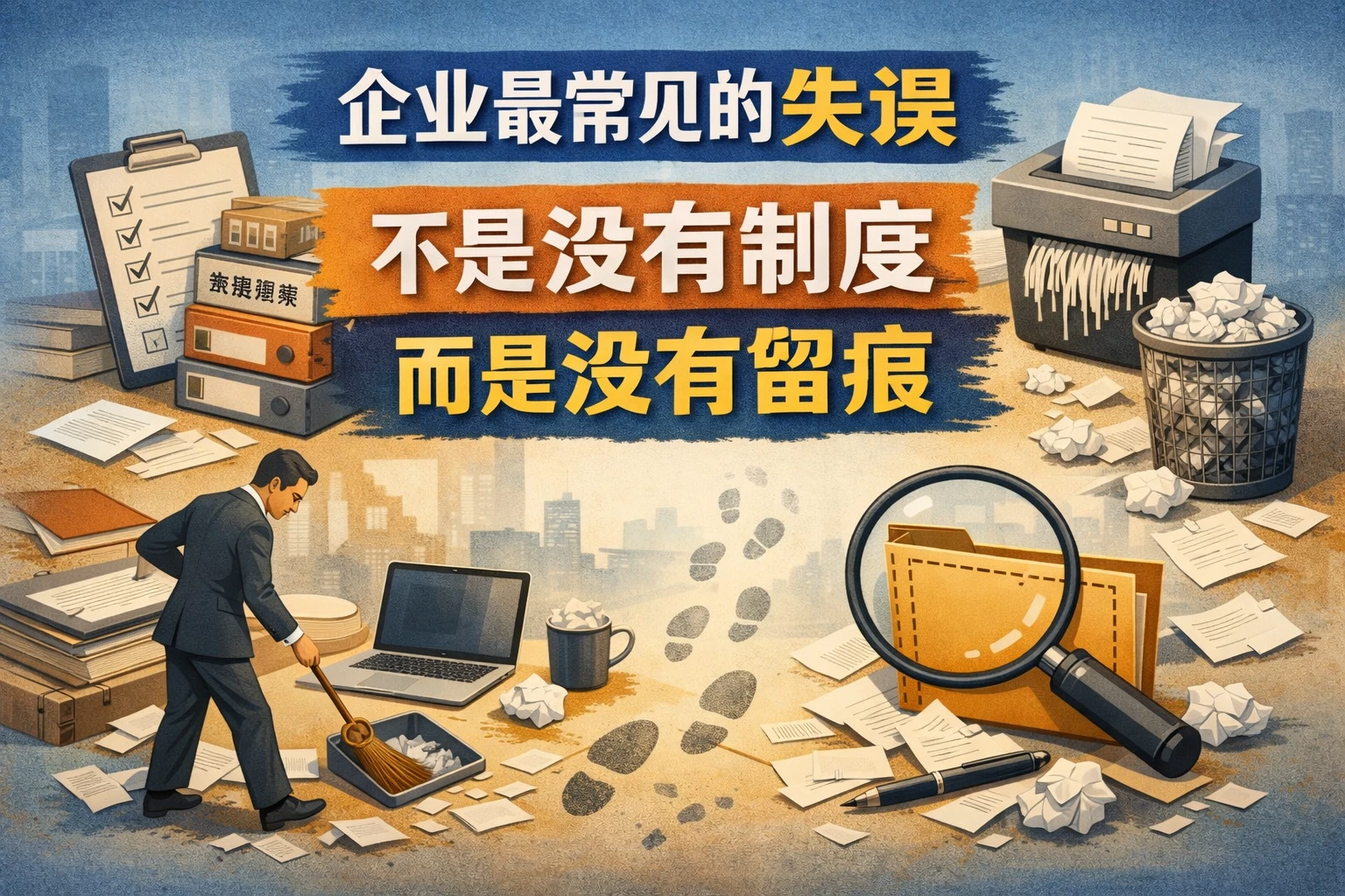 企业最常见的失误，不是没有制度，而是没有留痕