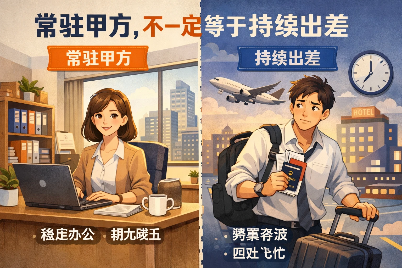 常驻甲方，不一定等于持续出差