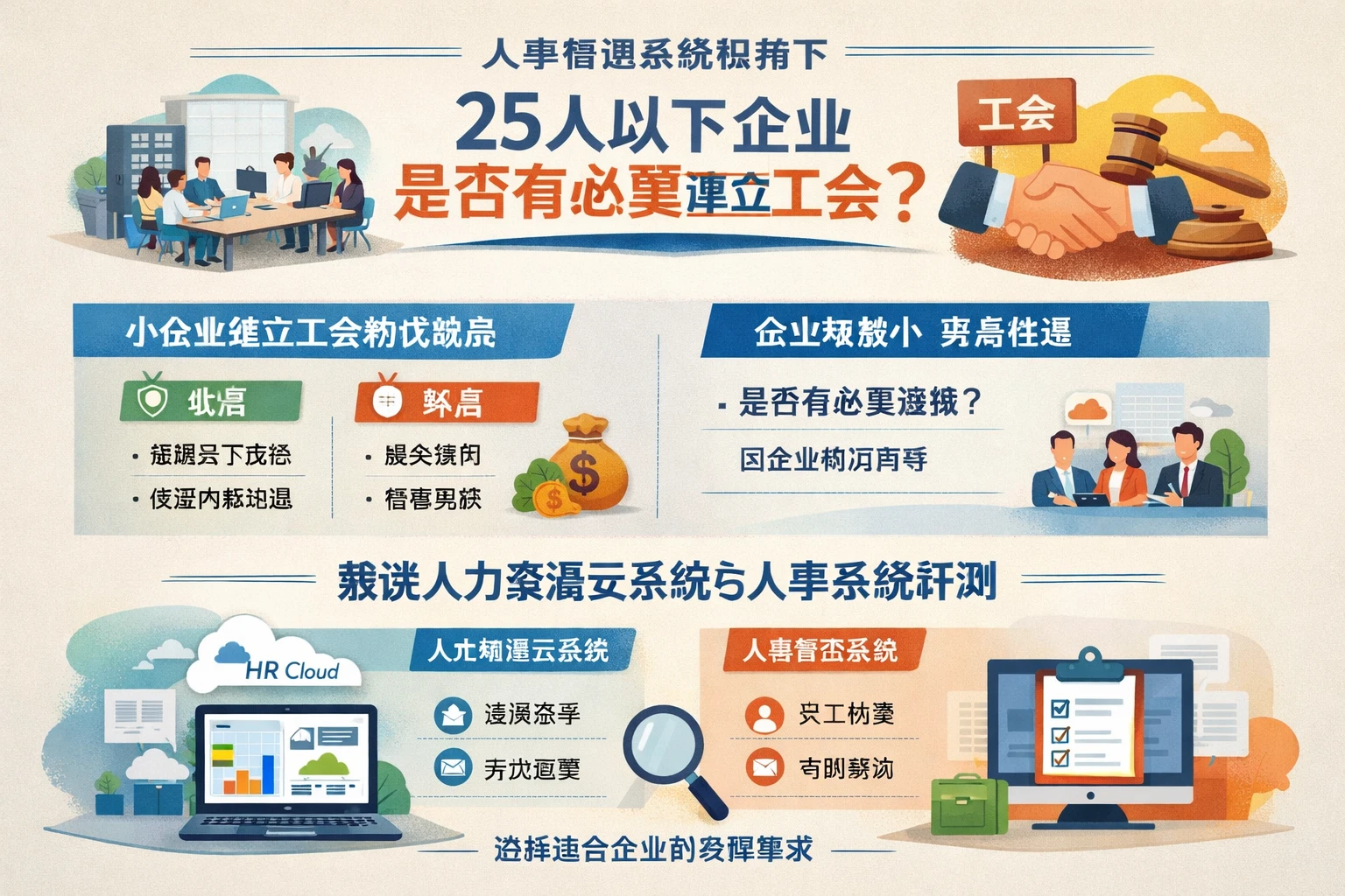 人事管理系统视角下，25人以下企业是否有必要建立工会？兼谈人力资源云系统与人事系统评测