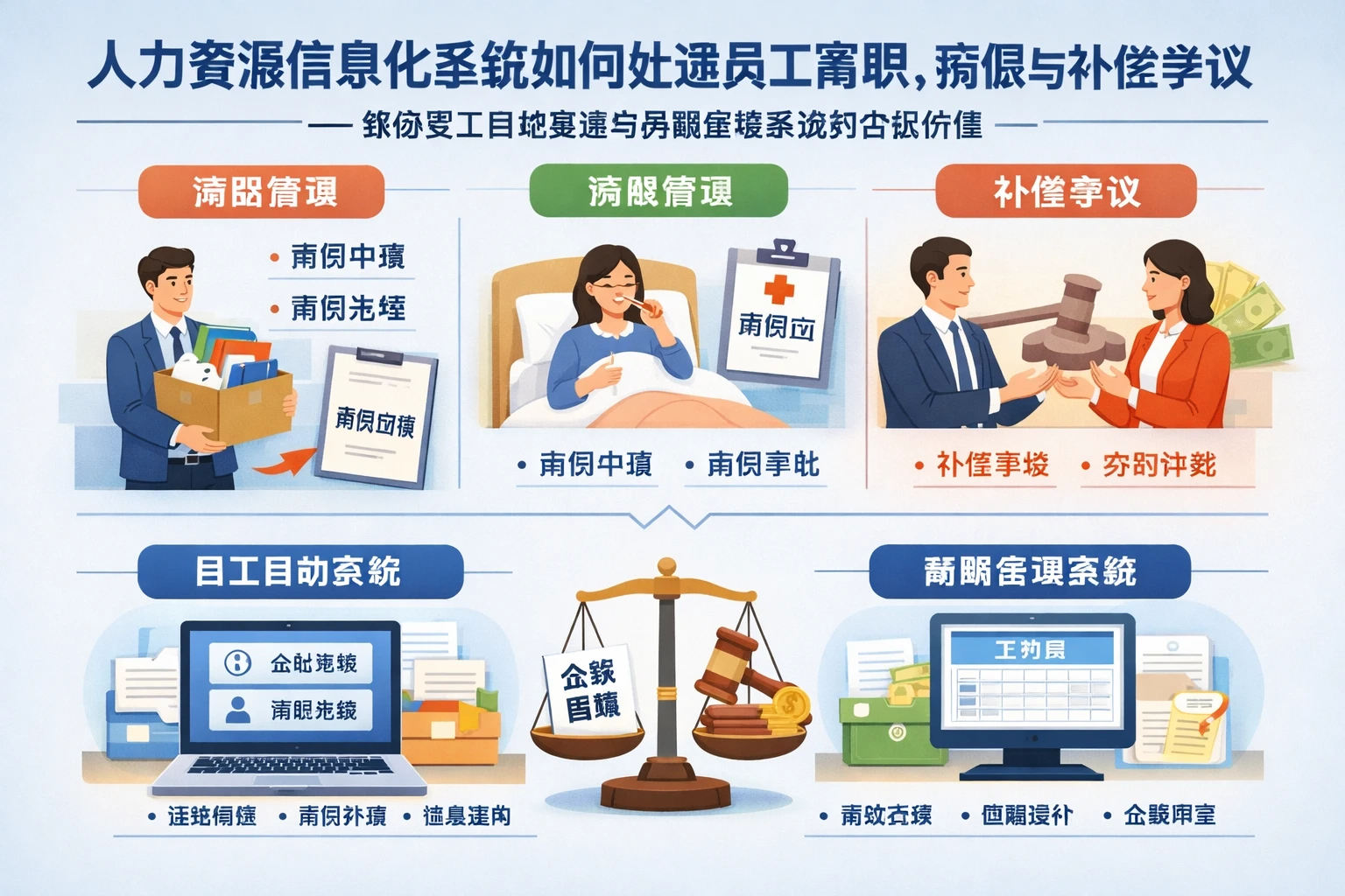 人力资源信息化系统如何处理员工离职、病假与补偿争议——兼论员工自助系统与薪酬管理系统的合规价值