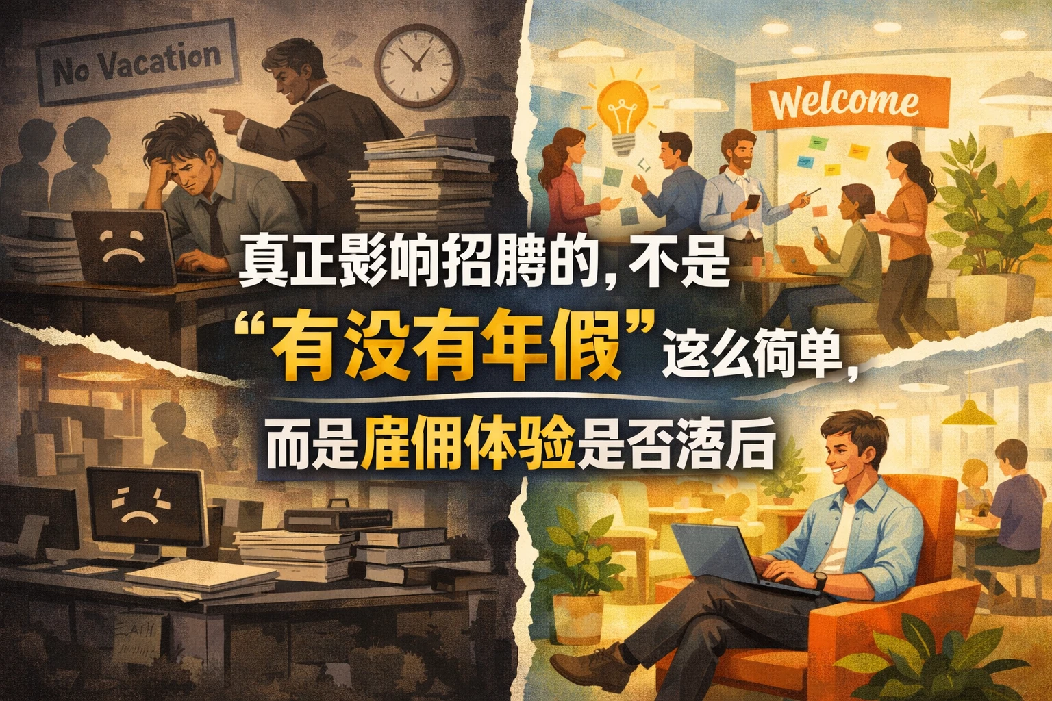 真正影响招聘的，不是“有没有年假”这么简单，而是雇佣体验是否落后