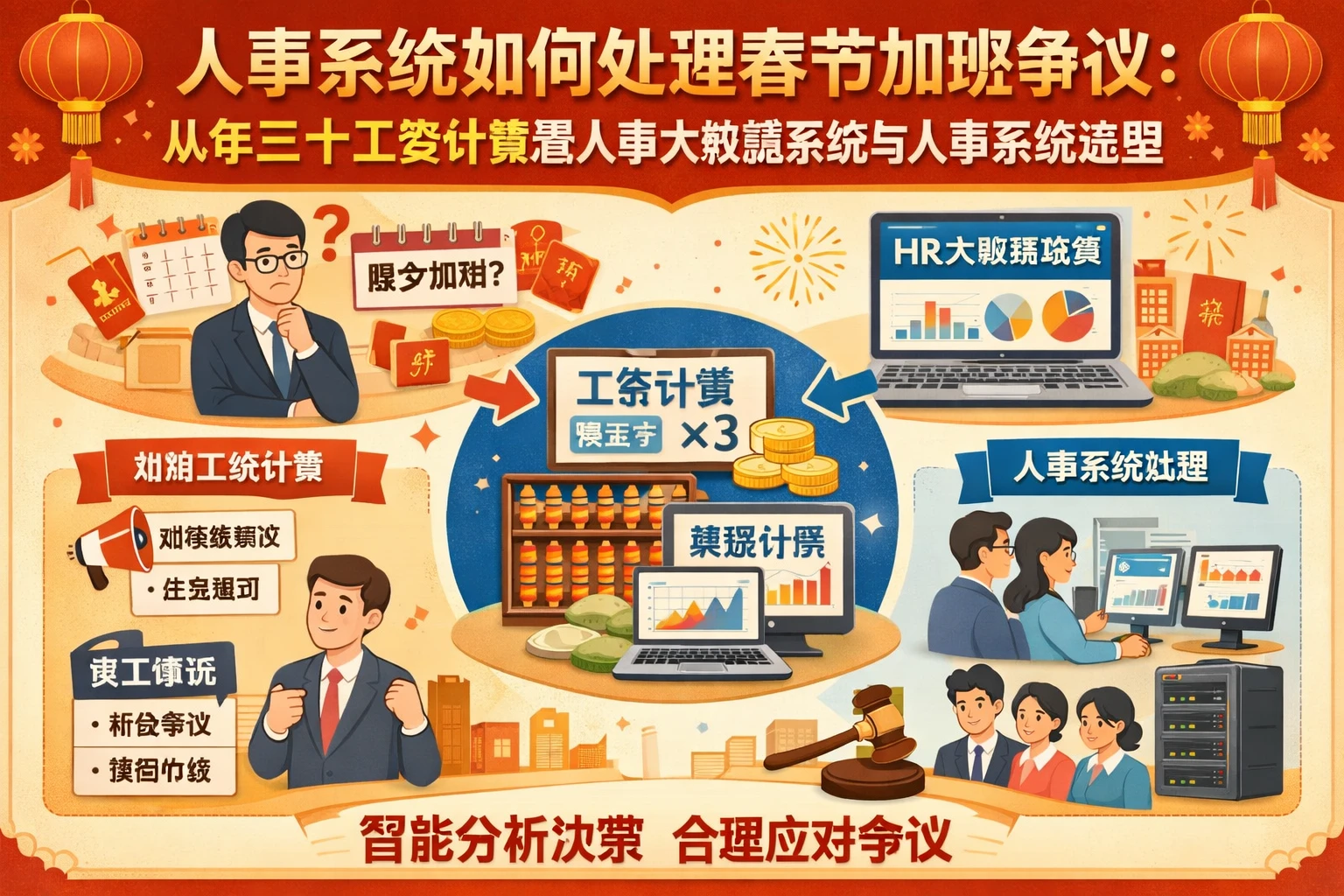 人事系统如何处理春节加班争议：从年三十工资计算看人事大数据系统与人事系统选型