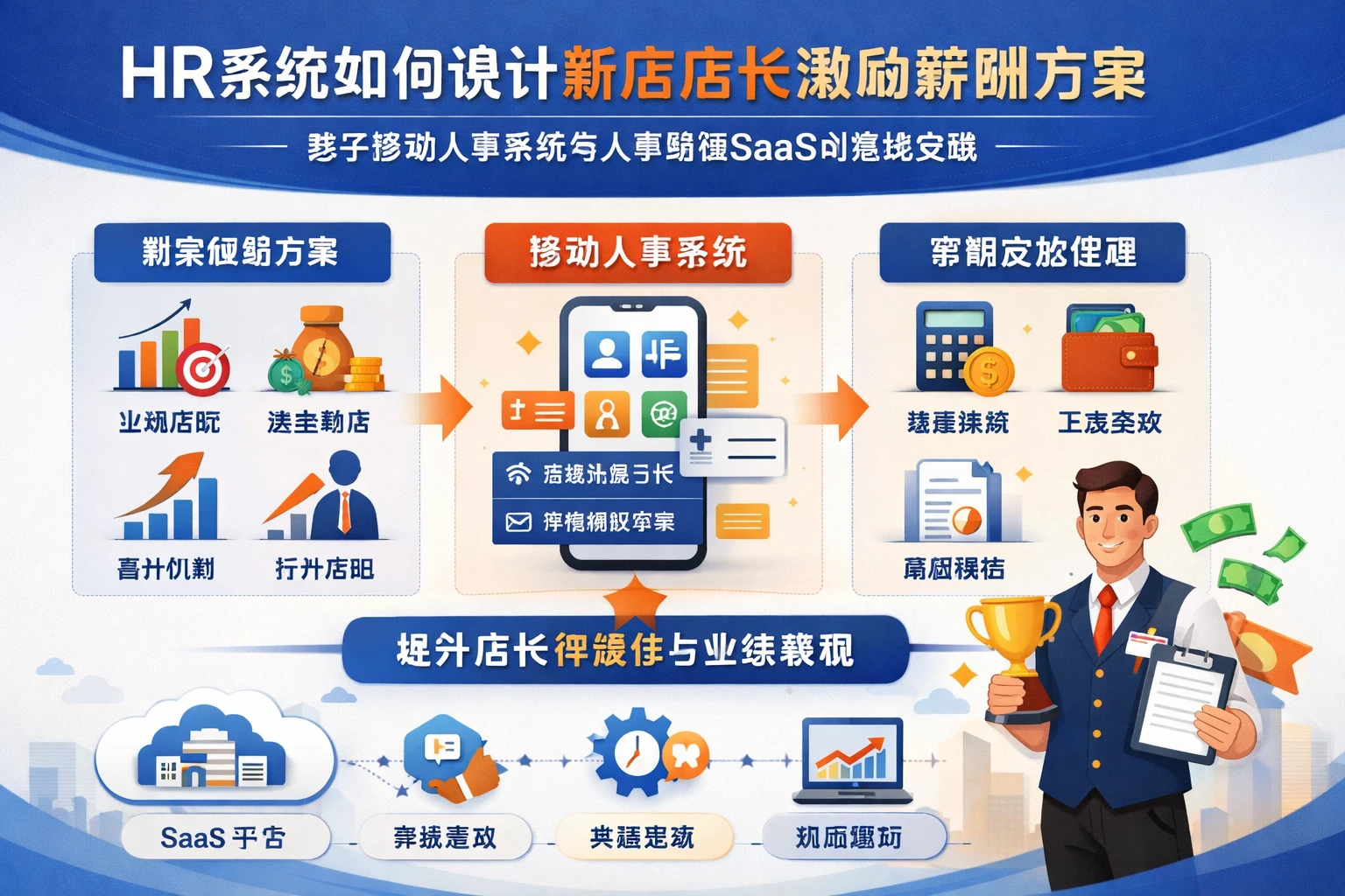 HR系统如何设计新店店长激励薪酬方案：基于移动人事系统与人事管理SaaS的落地实践