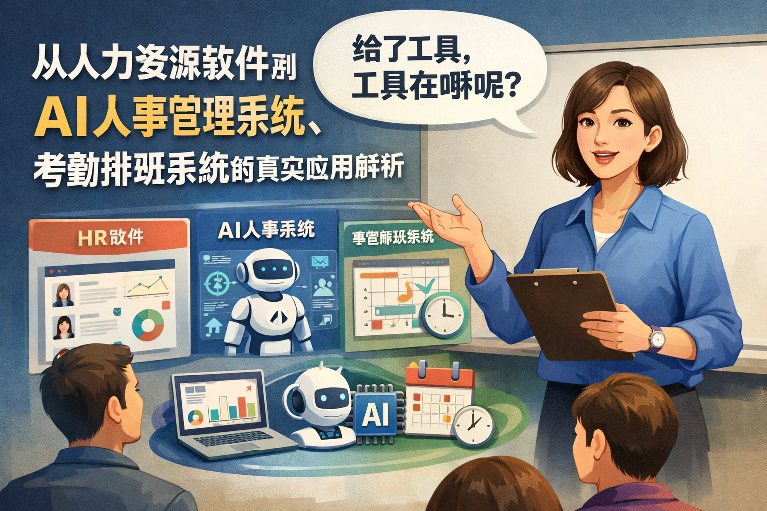 课程老师说“给了工具，工具在哪呢？”——从人力资源软件到AI人事管理系统、考勤排班系统的真实应用解析